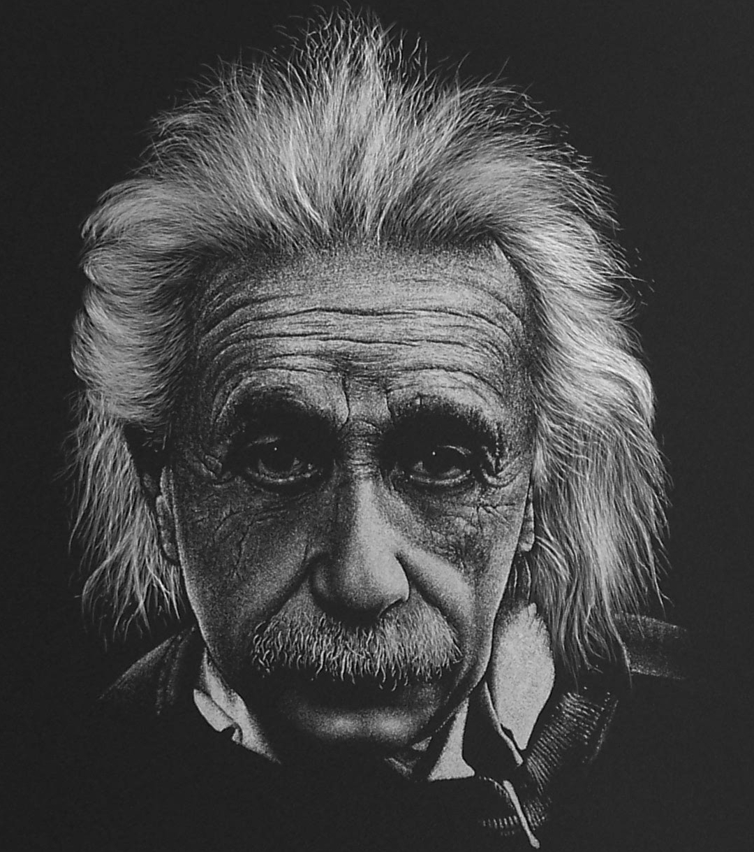 Albert Einstein - grawerka na blasze